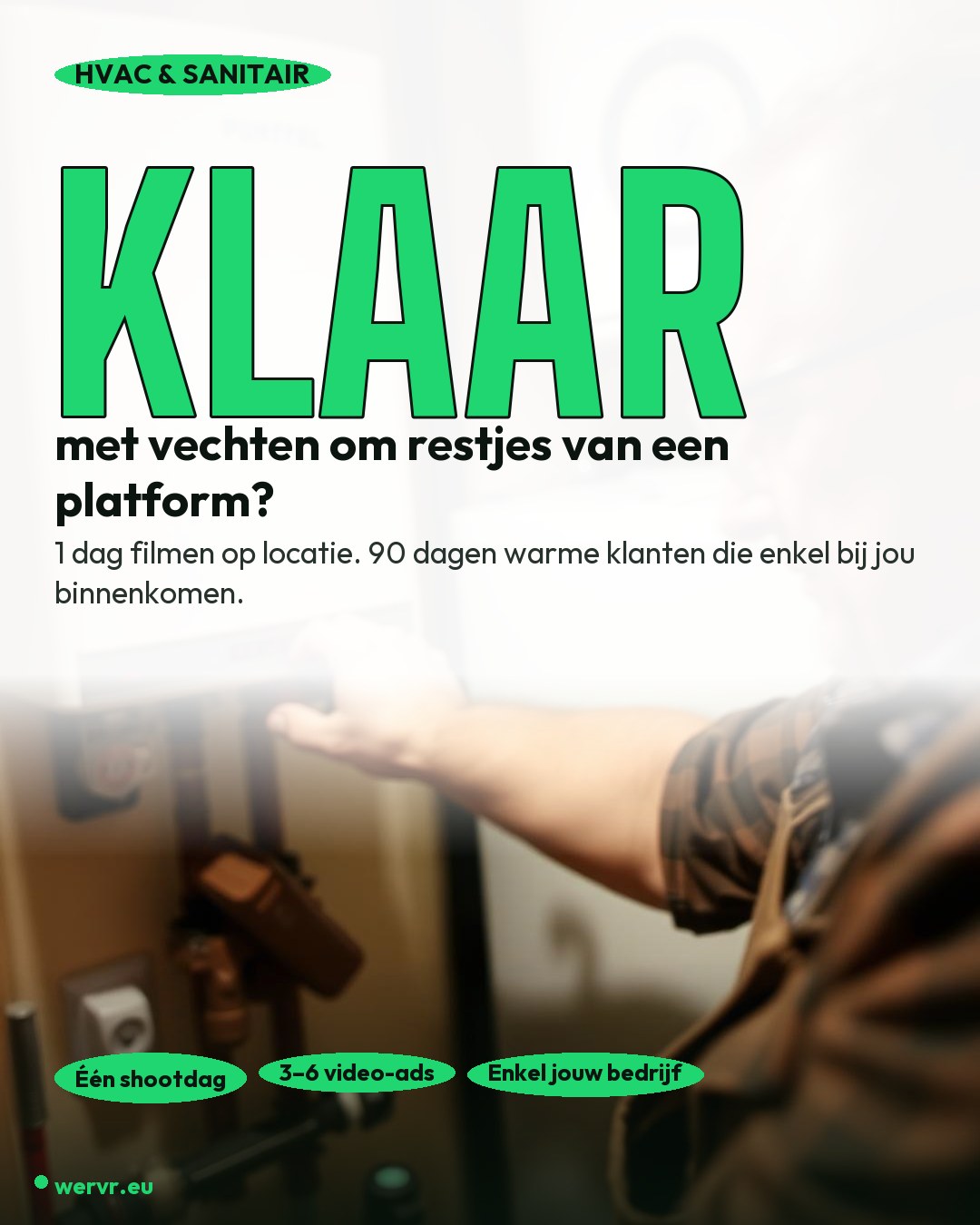 Ad HVAC — één shootdag, 90 dagen klanten